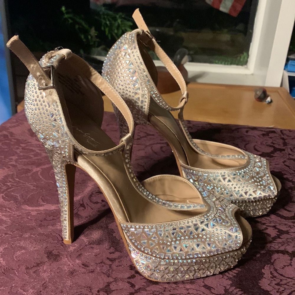 Iridescent Bling Heels size 8M